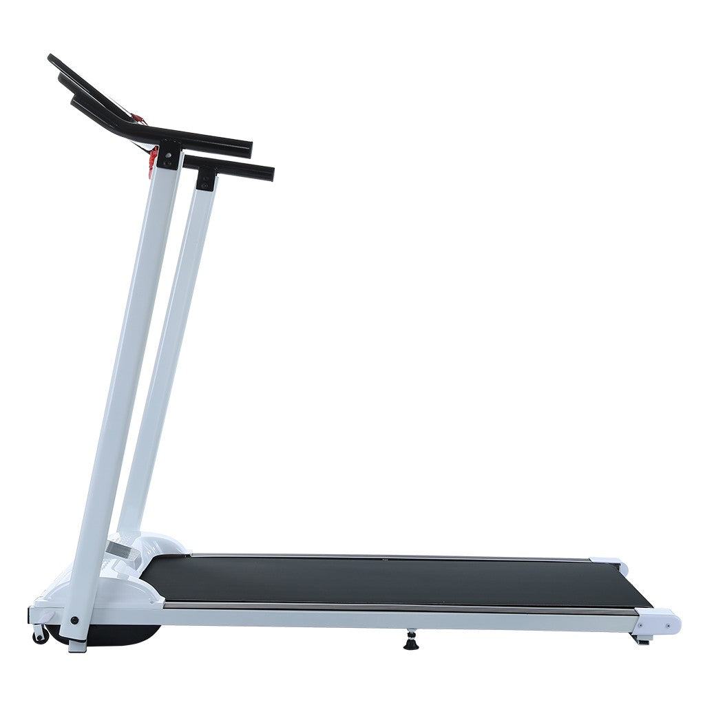 White Folding Electric Treadmill Motorized Portable Running Fitness Machine