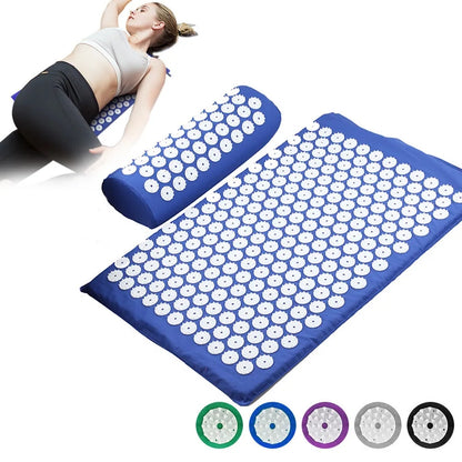 Acupressure Mat Massage Yoga Cushion For Exercise Muscle Relaxation Fatigue Stress Reduction Back/Neck Pain Relief