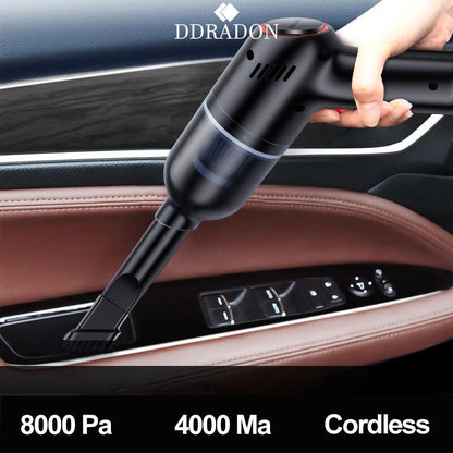 8000Pa Wireless Car Vacuum Cleaner Cordless Handheld Auto Vacuum Home & amp Car Dual Use Mini Vacuum Cleaner With Built-in Battery