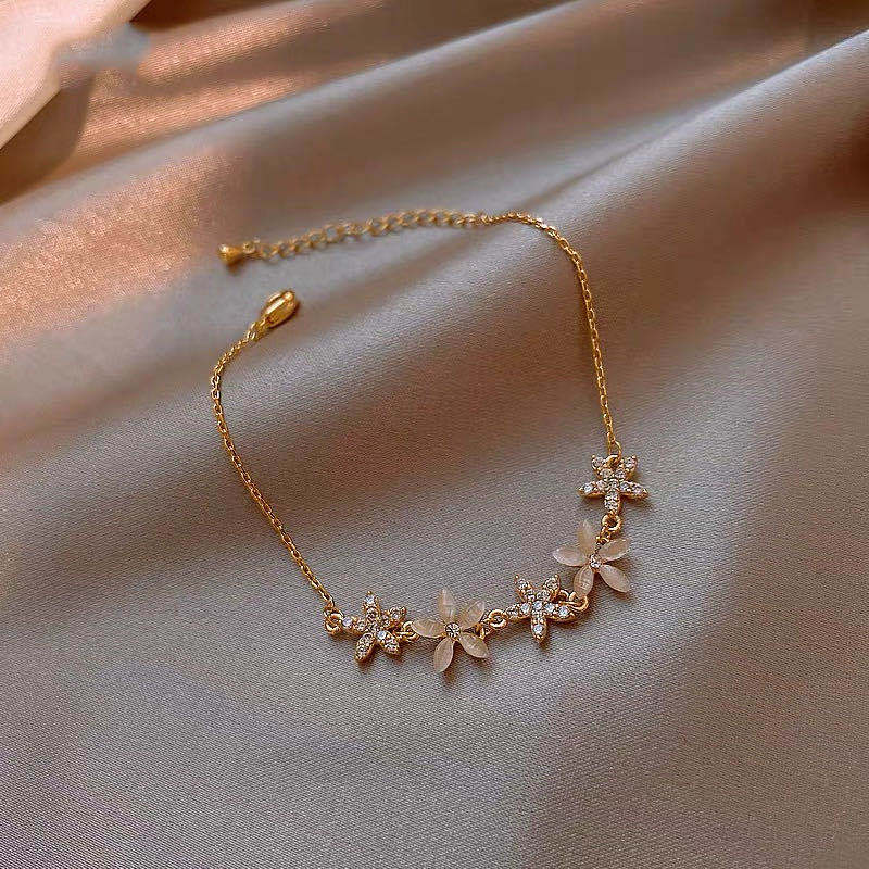 Kpop Irregular Imitation Pearl Bracelet For Women Korean Natural Stone Pendant Adjustable Cuff Bracelets Anniversary Jewelry