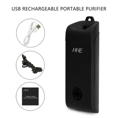 HHE Portable Air Purifier Air Freshener Ionizer Dust Cigarette Smoke Remover Negative Ionizer Necklace Mini Air Purification