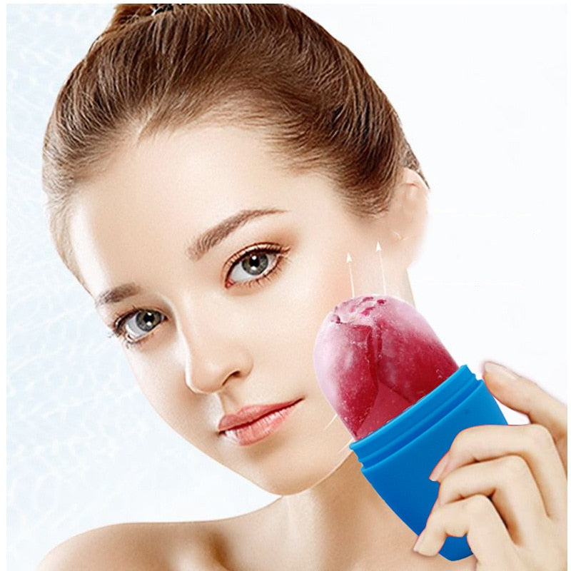 Silicone Ice Roller Cube Trays Ice Massager Face Massager Roller Reduce Acne Shrink Pores Skin Care Lifting Contouring Tools