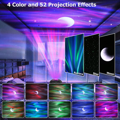 Northern Lights Galaxy Projector Star Night Light with Bluetooth Speaker Aurora Projector Bedroom Home Decor Kids Adults Gift