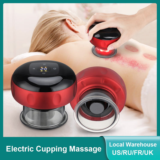 Electric Cupping Therapy Set with 12 Level Temperature and Suction for Back, Shoulder and Neck