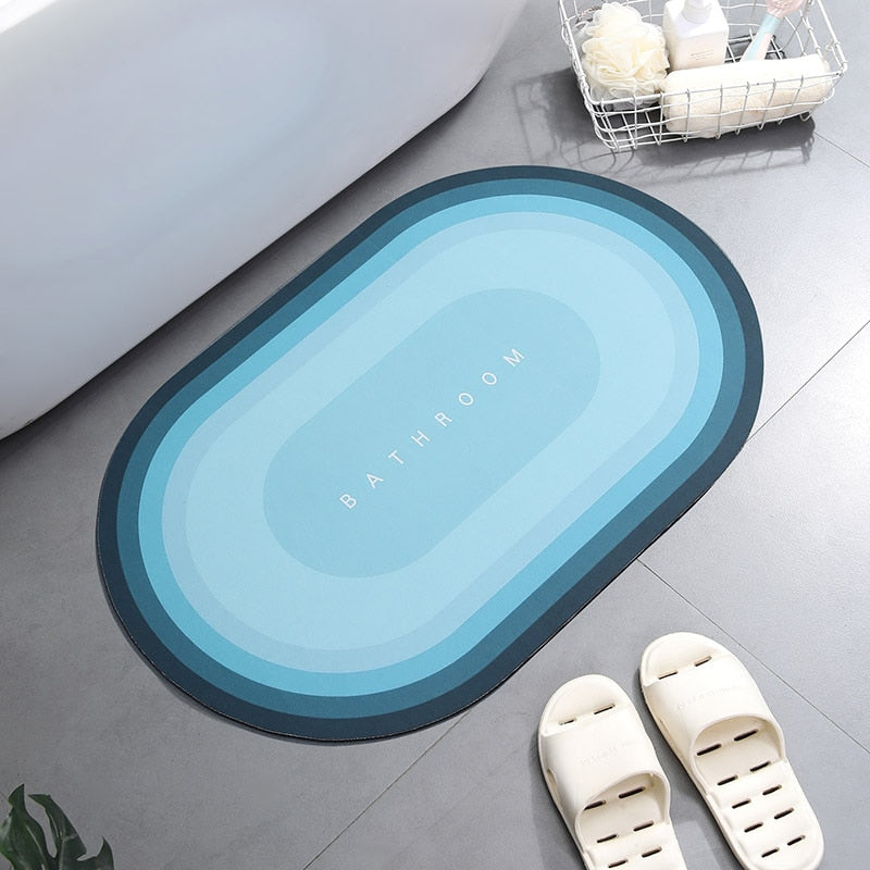 Magic Super Absorbent Bath Mat Quick Drying Bathroom Rug Nonslip Entrance Doormat Shower Room Floor Mat Toilet Carpet Home Decor