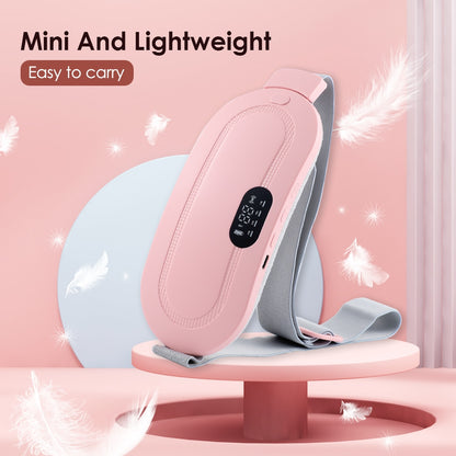 Electric Period Cramp Massager Vibrator Heating Belt for Menstrual Relief Pain Waist Stomach Warming Women Gift Rechargeable