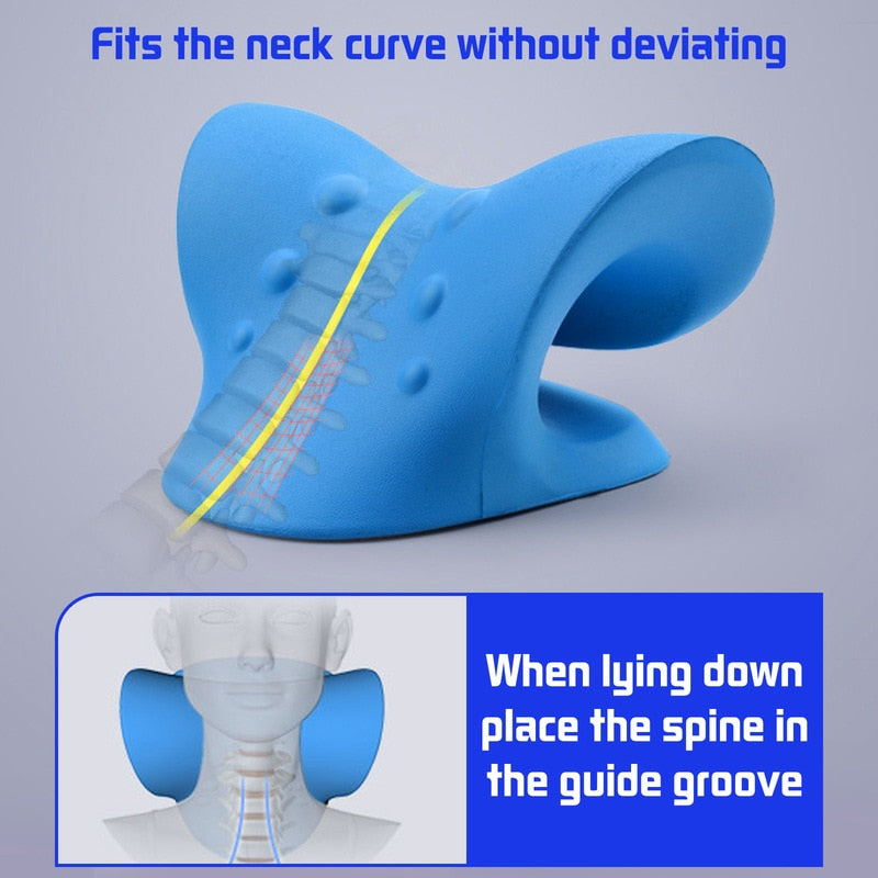 Cervical Neck Traction Device For Pain Relief Stretch Correction Spine And Shoulder Relaxer Stretcher Release Massage Pillow