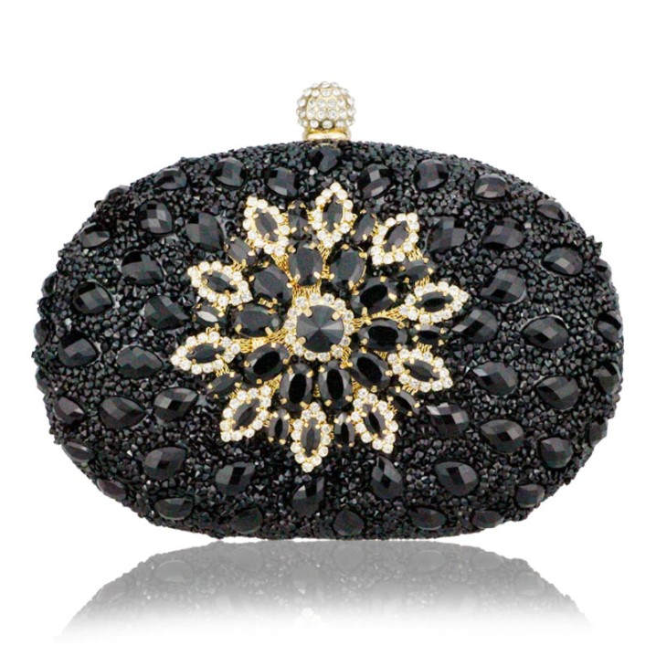 Wedding Diamond Silver Floral Crystal Sling Package Woman Clutch Bag Cell Phone Pocket Matching Wallet Purse Handbag