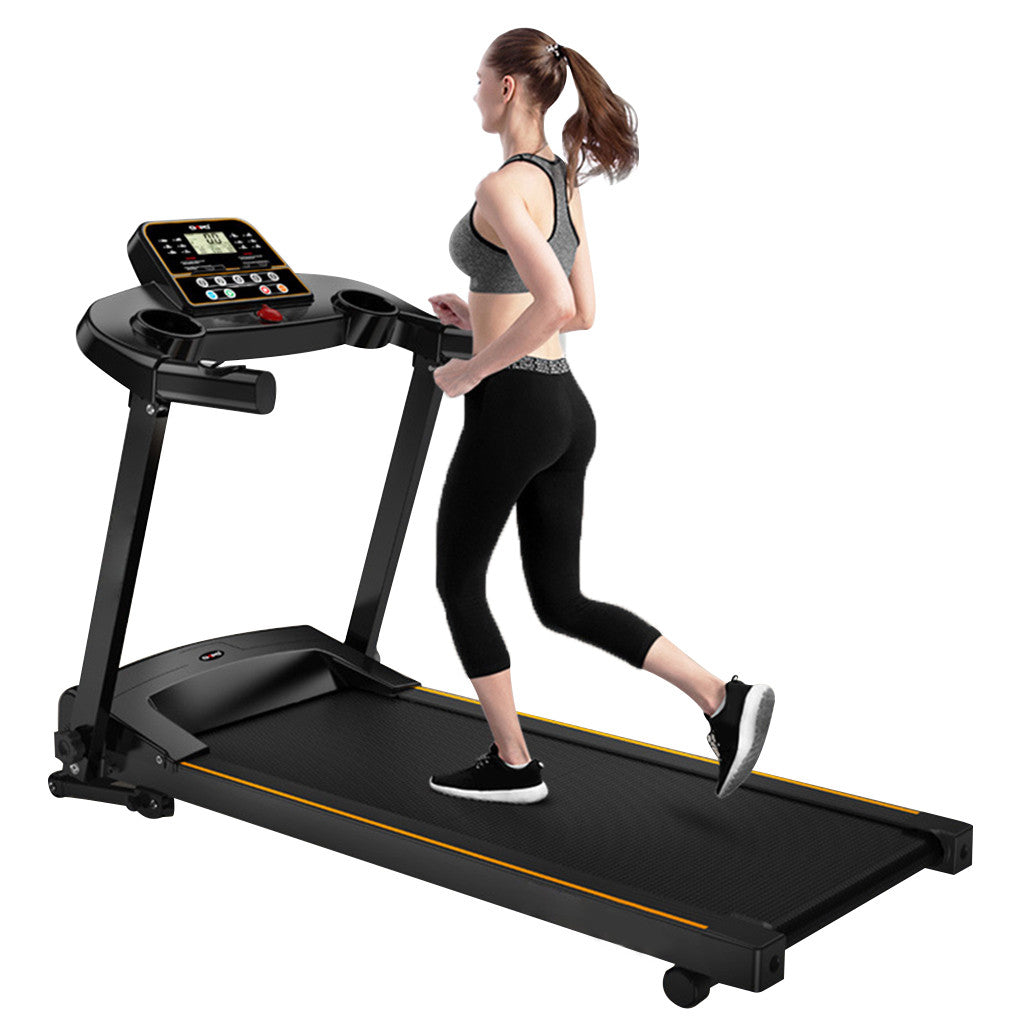 Foldable Electric Running Machine High Power 2.0HP Treadmill With LCD Display Screen For Indoor Sport