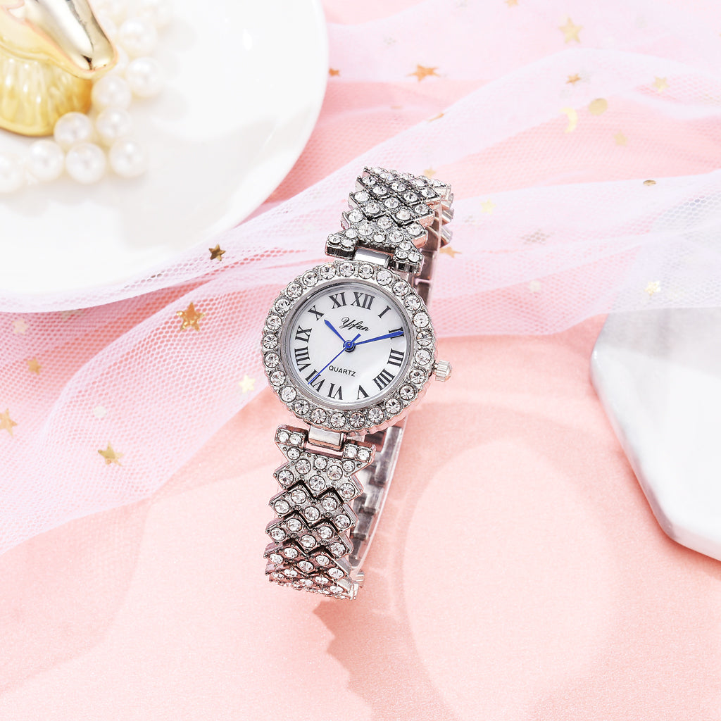Luxury Women Rose Gold Watch Ladies Quartz Diamond Wristwatch Elegant Female Bracelet Watches
