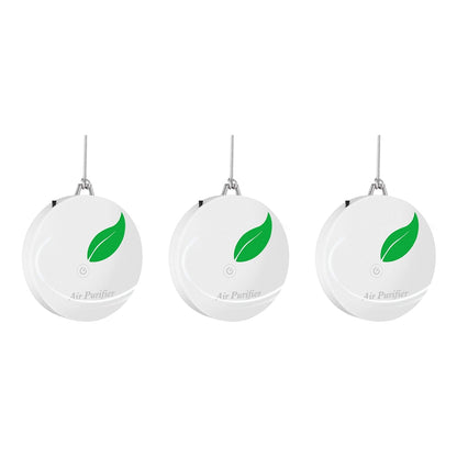 Personal Wearable white Air Purifier Necklace Mini Portable Air Freshner 3 Units