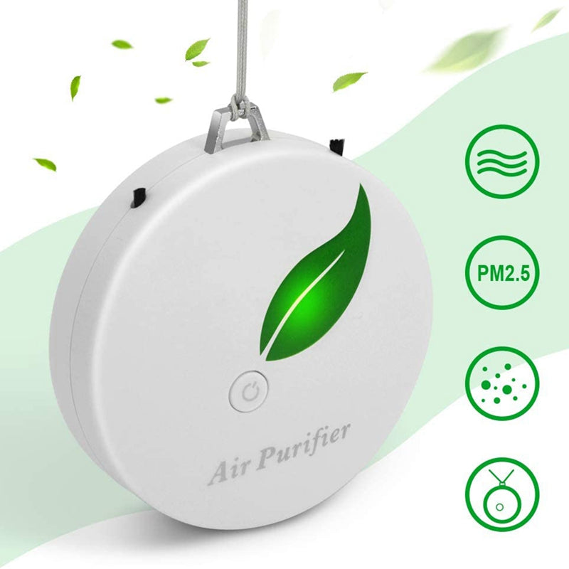 Personal Wearable white Air Purifier Necklace Mini Portable Air Freshner 3 Units