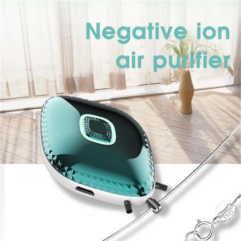 Negative Ionizer Air Cleaner Wearable Necklace