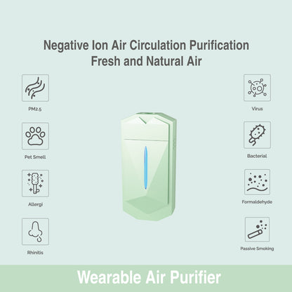 Portable Necklace Negative Ionizer Air Purifier Cleaner