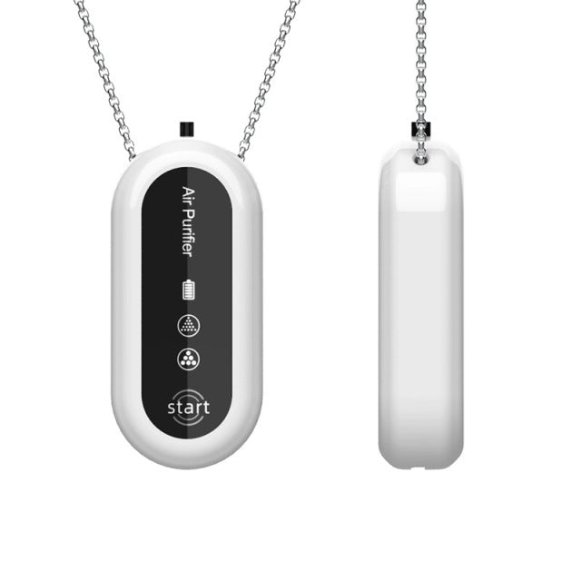 Car Air Purifier Chargeable Negative Lon Generator Creative Necklace Type Air Cleaner