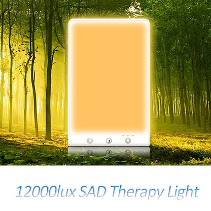 12000 Lux Daylight Therapy Lamp SAD Light 3200k 5500K Happy Mood Light Touch Dimmable for Winter Anti Depression SAD Therapy