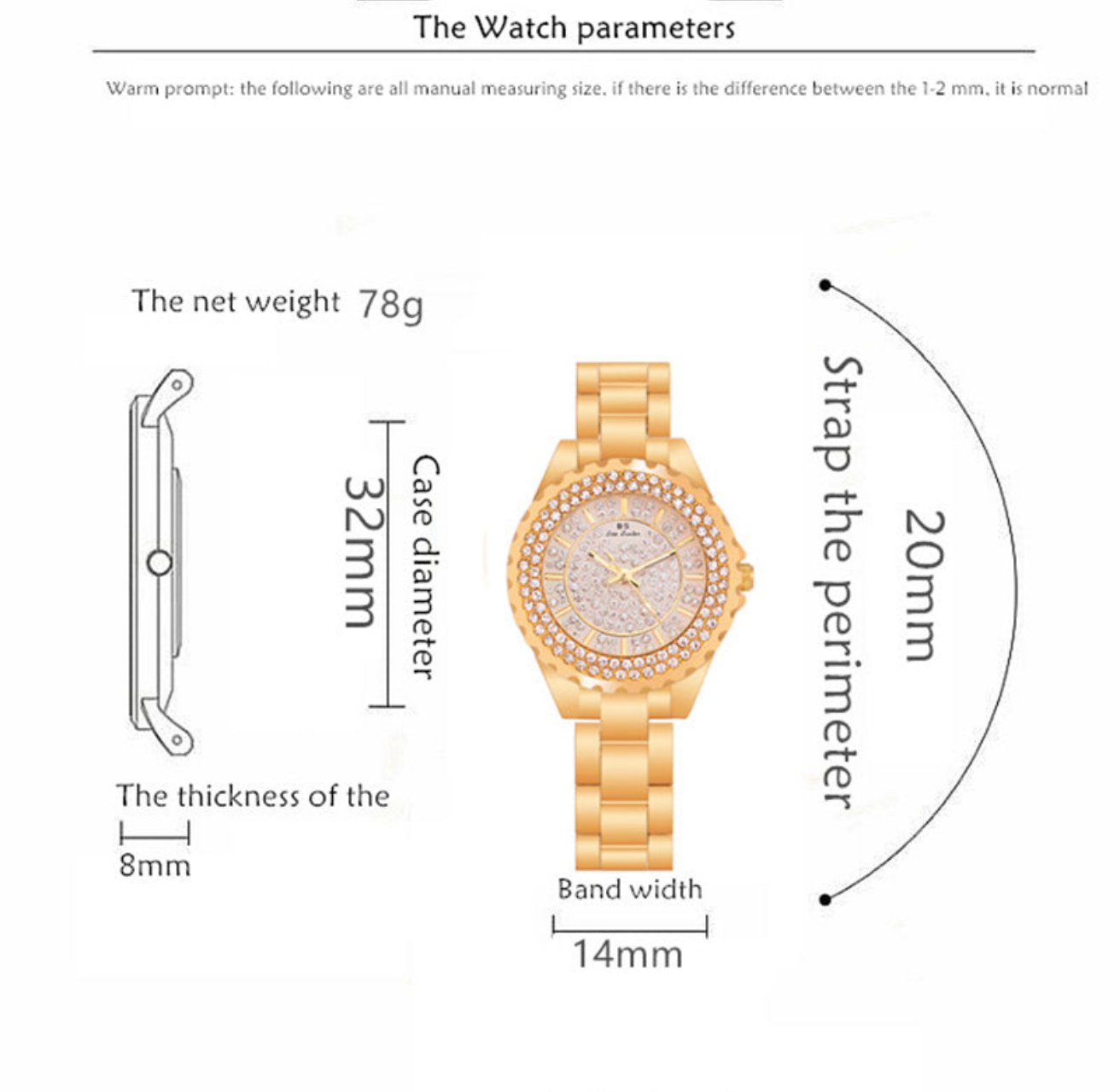 Women Watches Gold Luxury Brand Quartz Ladies Wrist Watches Stainless steel