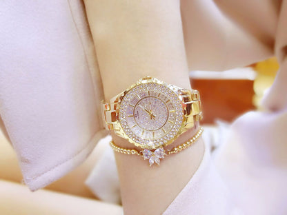Women Watches Gold Luxury Brand Quartz Ladies Wrist Watches Stainless steel