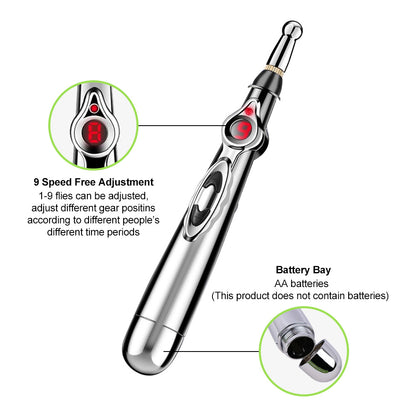 Electronic Laser Pen Back Foot Body Massager Energy Pen Muscle Stimulation Relief Pain Health Care