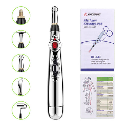 Electronic Laser Pen Back Foot Body Massager Energy Pen Muscle Stimulation Relief Pain Health Care