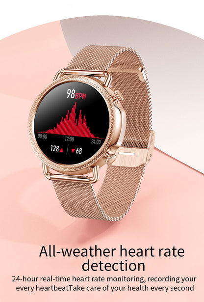 CanMixs V25 Smart Watch Women Full Touch Screen Blood Pressure IP67 Waterproof Fitness Tracker Smartwatch for iOS Android