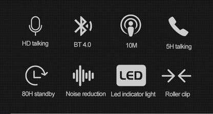 Bluetooth Earphone compatible Lotus with Wire Wireless Clip on Headset Earphones Handsfree Earbuds